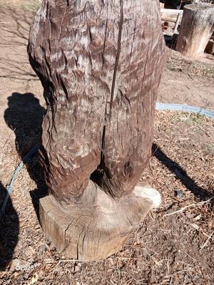 Large 38" wooden bear carved stump