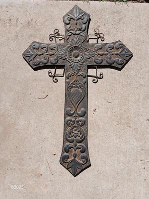 Large decorative cross for home or garden