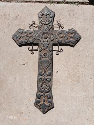 Large decorative cross for home or garden