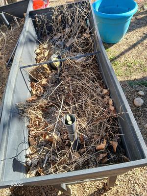 Raised garden bed with watering options and dirt (1 of 2)