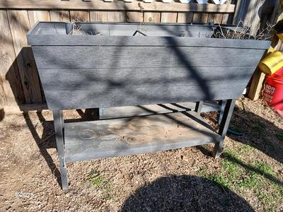 Raised garden bed with watering options and dirt (1 of 2)