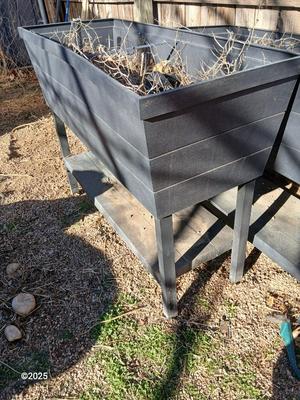 Raised garden bed with watering options and dirt (1 of 2)