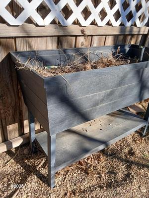 Raised garden bed with watering options and dirt (2 of 2)