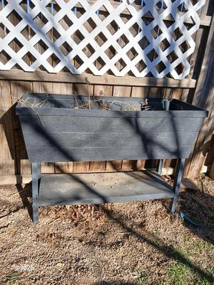 Raised garden bed with watering options and dirt (2 of 2)