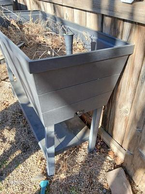 Raised garden bed with watering options and dirt (2 of 2)