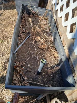 Raised garden bed with watering options and dirt (2 of 2)