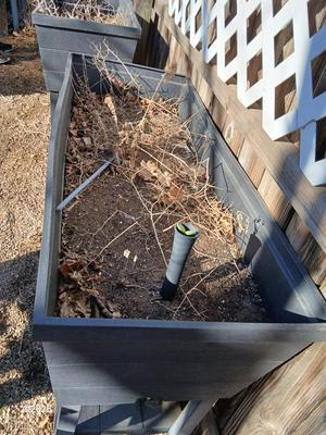 Raised garden bed with watering options and dirt (2 of 2)