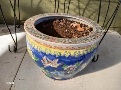 9" Fishbowl planter - Flowerpot - with two plant stands