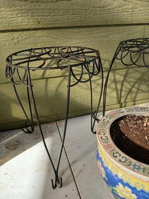 9" Fishbowl planter - Flowerpot - with two plant stands