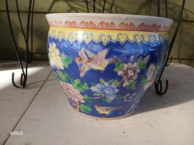 9" Fishbowl planter - Flowerpot - with two plant stands