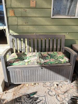 Keter garden bench with storage under the seat