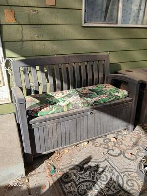 Keter garden bench with storage under the seat