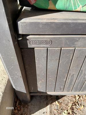 Keter garden bench with storage under the seat