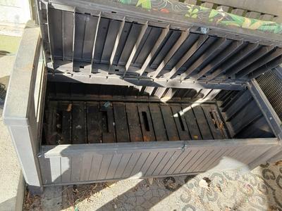 Keter garden bench with storage under the seat