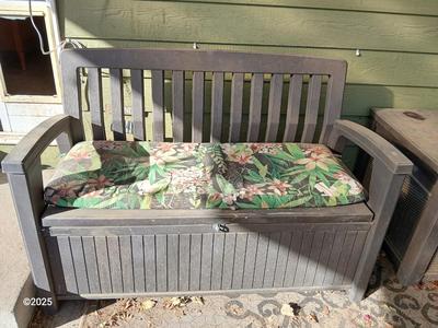 Keter garden bench with storage under the seat