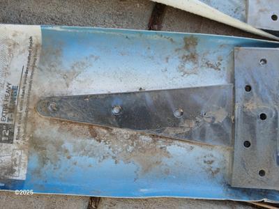 Large livestock rubber feed / water bowl with two new large gate hinges and a rope