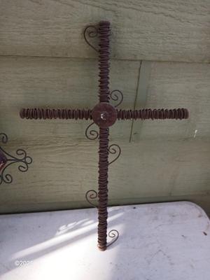 Religious Cross Decor for home or garden - one is cast iron