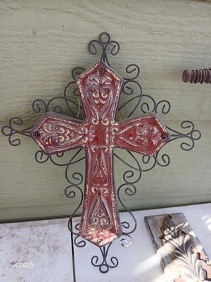 Religious Cross Decor for home or garden - one is cast iron