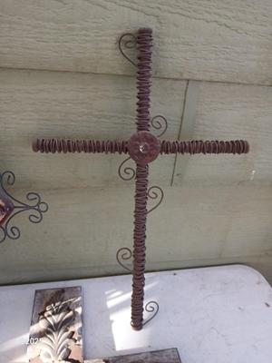 Religious Cross Decor for home or garden - one is cast iron