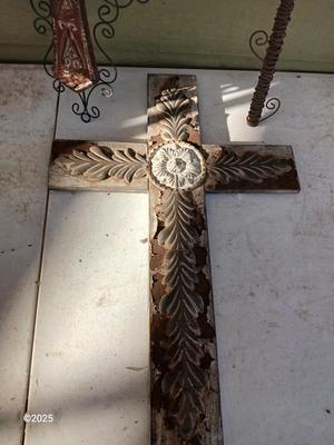 Religious Cross Decor for home or garden - one is cast iron