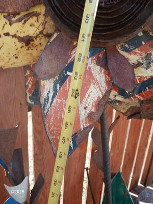 HUGE and heavy Flower yard art - Handmade - One of a kind!