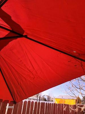Rectangular umbrella with weighted umbrella stand -