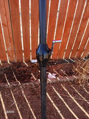 Rectangular umbrella with weighted umbrella stand -