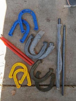 Two sets of horsehoes - one for adults - one for kids !