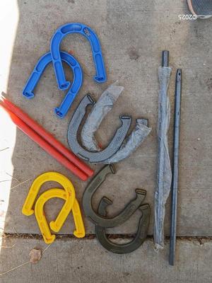Two sets of horsehoes - one for adults - one for kids !
