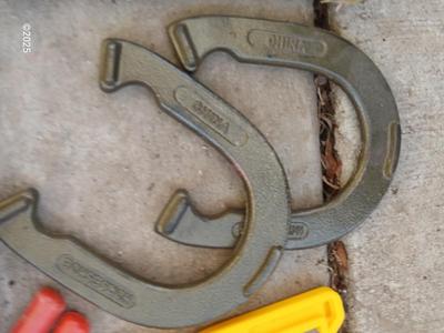 Two sets of horsehoes - one for adults - one for kids !