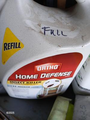 Yard and Garden Chemicals with rubber-like gloves