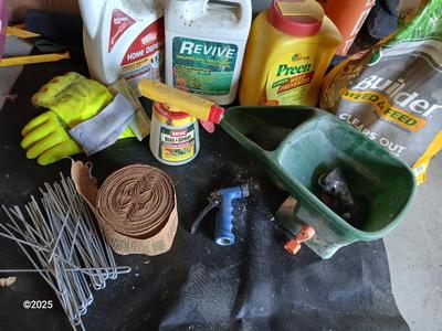 Yard & Garden chemicals - small tools - and landscape fabric