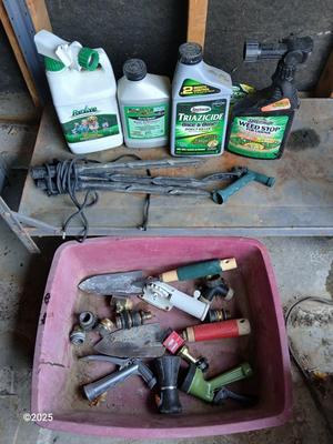 Yard and Garden chemicals - Hand held small Garden tools and hose attachments
