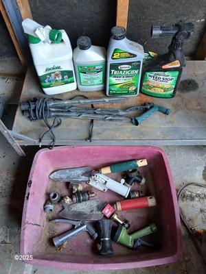 Yard and Garden chemicals - Hand held small Garden tools and hose attachments