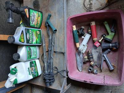 Yard and Garden chemicals - Hand held small Garden tools and hose attachments