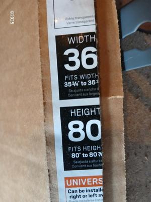 Brand new never installed EMCO K900 Series Storm door with Large pet entry system 36" x 80"
