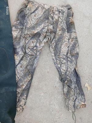 2x large Spartan outdoors camo pants and a pair of Remington bib waders for fishing and irrigating