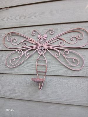 Metal Butterfly and a metal Dragon fly hose reel / holder