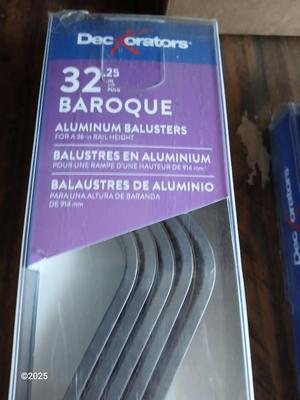 Two new boxes of Decorators 32.25 Bronze Baroque Aluminum Balusters - Stair, porch, deck rails (1 of 4)