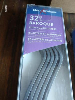 Two new boxes of Decorators 32.25 Bronze Baroque Aluminum Balusters - Stair, porch, deck rails (1 of 4)