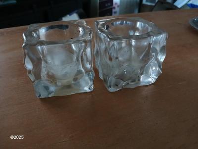 Assortment of glassware - sugar & creamer - candle holders and more