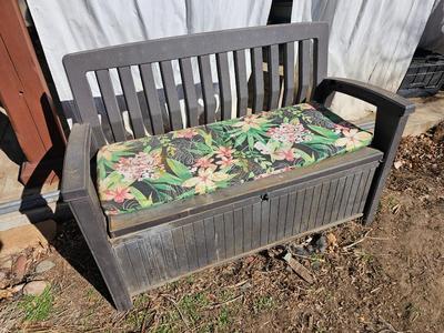 Keter bench with under storage