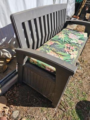 Keter bench with under storage
