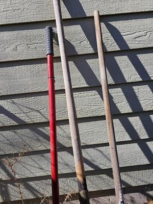 Yard and garden hand tools - Hard rake - shovel - garden weasel cultivator
