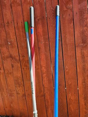 Yard and garden hand tools with fiberglass handles - Shovel -bow rake and 14" scraper tool