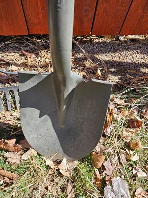 Yard and garden hand tools with fiberglass handles - Shovel -bow rake and 14" scraper tool