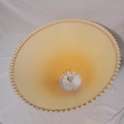 Brass Floor Lamp w/ Papyrus Shade (B1-EL)