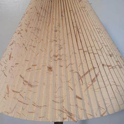 Brass Floor Lamp w/ Papyrus Shade (B1-EL)