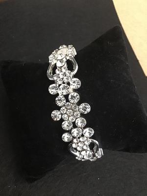 Rhinestone Hinged Bracelet