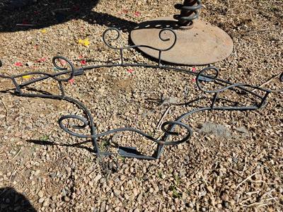 Rustic handmade one of a kind Yard / garden art - made from auto springs and more